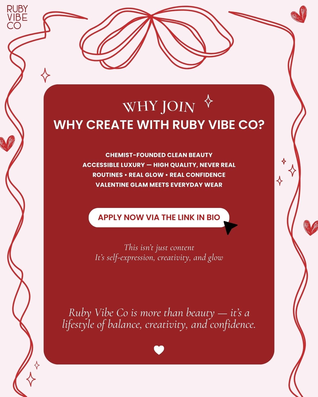 Ruby Vibe Co Beauty Lover giveaway poster showcasing seven curated beauty sets and a $1,000 grand prize for the best review, featuring skincare, makeup tools, hair care, and lash sets.
